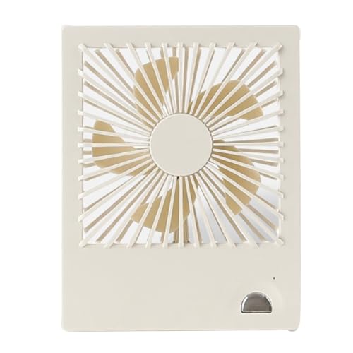 Fivetwofive Ventilador de Escritorio Mini Ventilador Eficiente Recargable Ventilador Multifunción Portátil de Oficina Ultra Silencioso, Leche