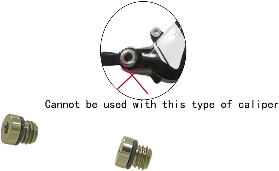 Mountain Bike Brake Bleed Screw Set Stainless Steel Design Compatible Brake System Reservoir Caliper Replacement Parts Silver