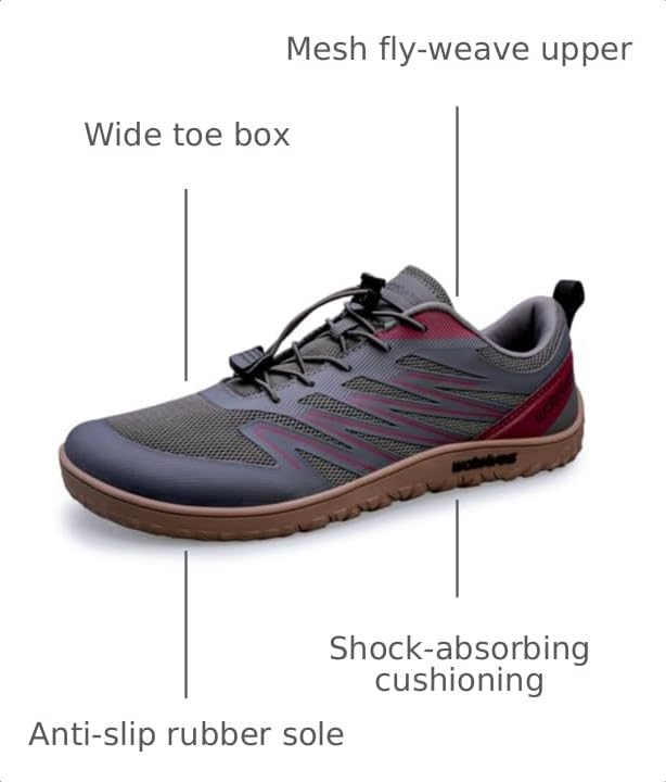 Image of WateLves Barefoot Shoes Men Women Wide Width Minimalist Zero Drop Shoes Trail Running Walking Sneakers