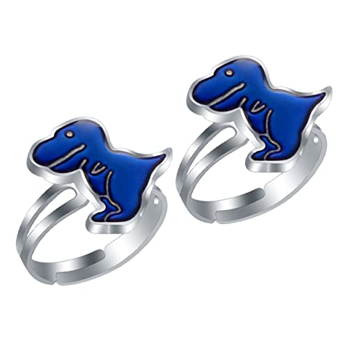 TOYANDONA - TOYANDONA 2pcs Children's Ring Kids Ring Rings for Kids Color Changing Mood Ring Toddler Cartoon Jewelry - -17%
