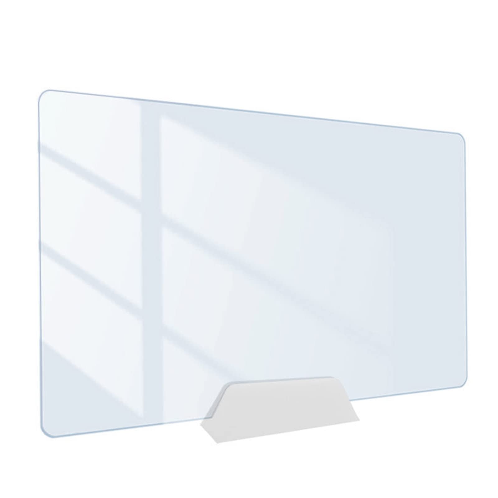 Protector de estornudos acrílico transparente para escritorios escolares y mostradores de oficina, divisor de barrera de plástico protector para mesas, protección de pantalla para la tos