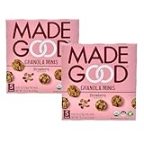 YCNO KOMBOFAN (Pack of 2) MadeGood Strawberry Granola Minis, Organic Snacks, No Artificial Flavors, Nut Free, (4.25oz each)