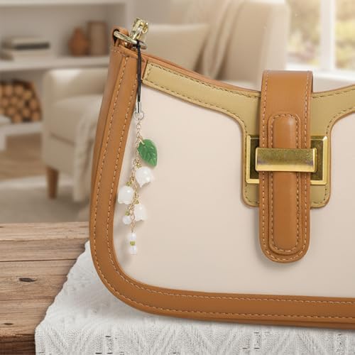 QFGasre 2pcs Cute Phone Charms Aesthetic Y2K Lily of The Valley Phonecharm Cute Flower Phone Charm Cellphone Wrist Strap Y2K Accessories for Bag Keychain Camera Pendants Decor — view 4