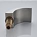 Rozin Brushed Nickel LED Colors Waterfall Bathroom Sink Faucet Deck Mounted 2 Handles Basin Mixer Tap