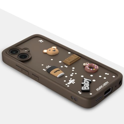 Image of Bintage Cute Fun Ball | Taddy Cartoon 3D Smiley Coffee Cup | Milk Donut | Full Camera Protection Back Cover Compatible for Samsung F05 / M05 / A05 4G - Brown