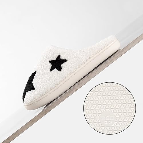 Womens Mens Home Slippers Memory Foam Soft Slip On Non-Slip Fuzzy Outdoor Indoor House Slippers3
