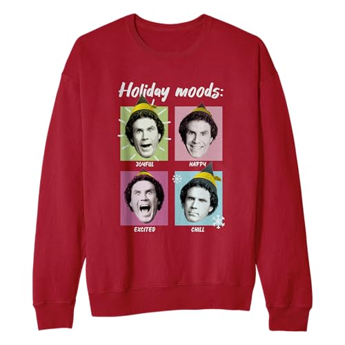 Elf Holiday Moods Adult and Kids Sized Crewneck Sweater2