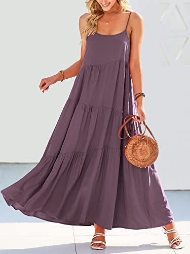 Image of ANRABESS Women Summer Casual Loose Sleeveless Sundress Spaghetti Strap Flowy Boho Linen Beach Vacation Maxi Long Dress