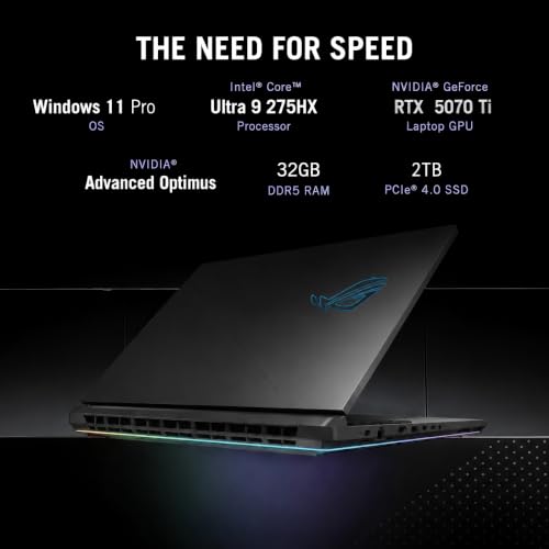 Image of ASUS ROG Strix G18 18 inch Gaming Laptop, Core Ultra 9 275HX, RTX 5070 Ti 12GB