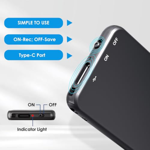 MINI Metal Voice Recorder, Vandlion V15 HD Clear Recording Device 32GB - Image 4