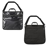 Tallit Tote Bag Rain Proof Black with Carry Handle Clear Front in Size Large 16.5