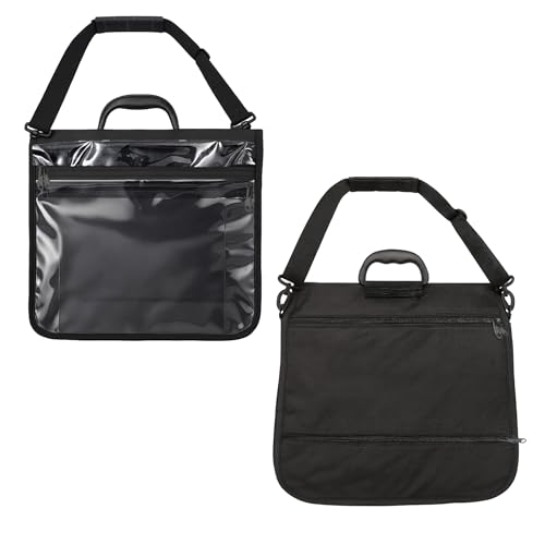 Tallit Tote Bag Rain Proof Black with Carry Handle Clear Front in Size Large 16.5