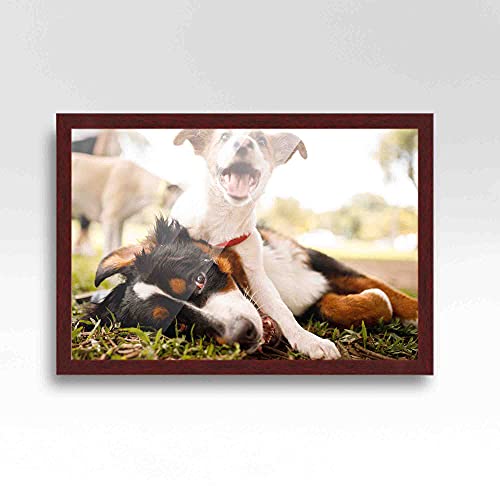 13X17 Dark Brown Real Wood Picture Frame Width 0.75 Inches | Interior Frame Depth 0.5 Inches | Dark Wood Traditional Photo Frame Complete With Uv Acrylic, Foam Board Backing & Hanging Hardware #TOP1