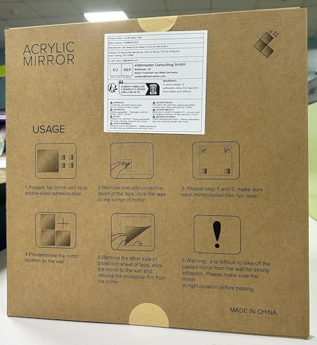 Sqinor Self Adhesive Acrylic Mirror Stick On Full Length Mirrors, Sticky Plexiglass Mirror Tiles Wall Stickers Door Full Body Long Wall Mirrors for Bedroom Living Room Gym Hallway Walls - Cosy Home Interiors Sqinor Self Adhesive Acrylic Mirror Stick On Full Length Mirrors, Sticky Plexiglass Mirror Tiles Wall Stickers Door Full Body Long Wall Mirrors for Bedroom Living Room Gym Hallway Walls - Image 10