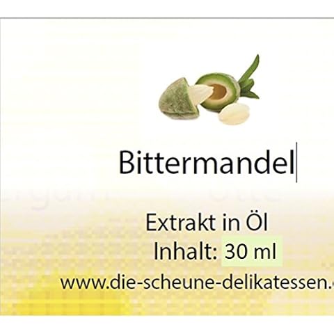 Die Scheune GmbH - Bittermandel Aroma 100% natürlich (30ml) zuckerfrei entspricht 1130 Teelöffeln Bittermandelölextrakt | Bittermandelaroma, Backaroma Bittermandel, Bittermandeln, Bittermandelnöl, Bittermandelnextrakt, Bittermandel Extrakt, natürliches Bittermandel Aroma Cover