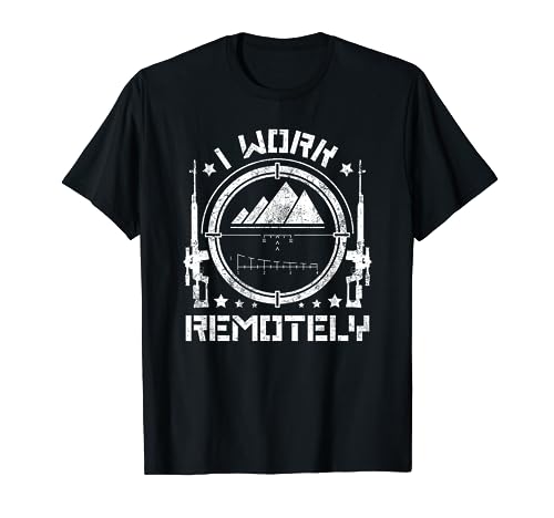 I Work Remotely with SVD. Simonov Reticle T-Shirt