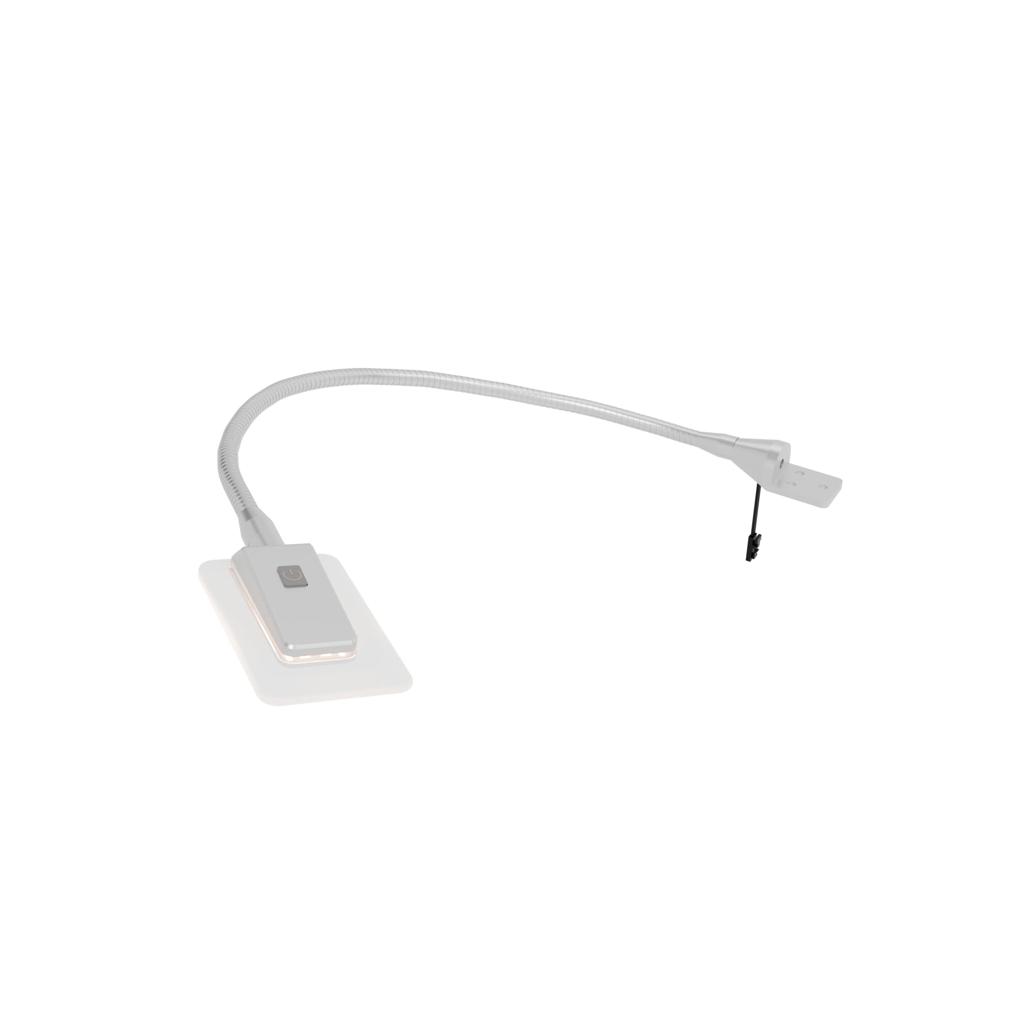 kalb Material für Möbel LED Bettleuchte Leseleuchte Flexleuchte Nachttischlampe Leselampe Nachtlicht, Modell:1er SET silbergrau