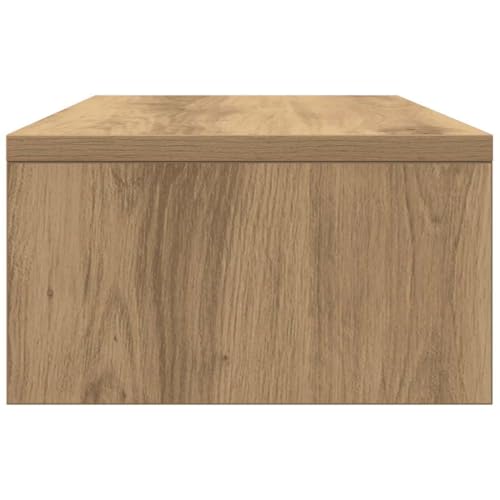 vidaXL Podstawka pod monitor, z szufladami, dąb artisian, 50x27x15 cm
