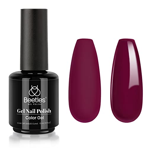 Beetles Gel Nail Polish, 1Pcs 15Ml Vanessa Wine Color Soak Off Gel Polish Nail Art Manicure Salon Diy Gel Nail Design Decoration At Home #TOP8