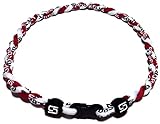 Sport Ropes Double Titanium Necklace (Maroon/White, 18')