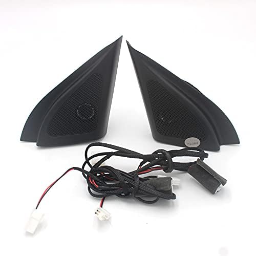 1 Pair Car Front Left and Right Door Tweeters Triangle Speakers Cover Panel Trim Frame Mount for Hyundai Ix25 Creta