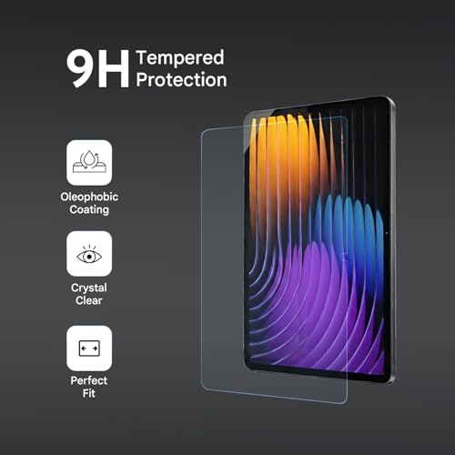 Image of HUMBLE Premium Tempered Glass for Mi Pad 8 / Pad 8 Pro / 7 / Pad 7 Pro 11.2 Inch 2024 | Clear HD Finish | 9H Durable Protection | Precision Edge Fit | Smudge Resistant | Scratch Defense | Quick Bubble Free Setup