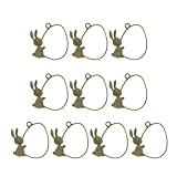 TOVINANNA 10piezas Marcos de Aleación con Diseño de Conejo Hueco para Fabricación de Joyas DIY Colgantes Versátiles para Collares y Pulseras Resistentes y Duraderos