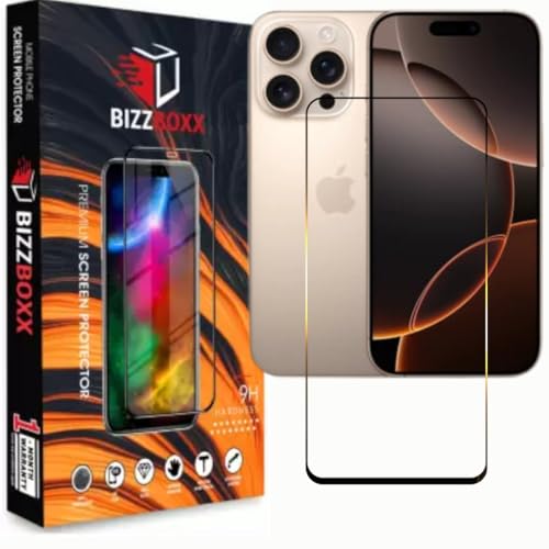 Image of Compatible With Apple iPhone 16 Pro Tempered Glass Screen Protector With Precise Edges iphone 16 pro - High Definition, Easy Install, Anti-Fingerprint (iPhone 16 Pro) - Pack of 1