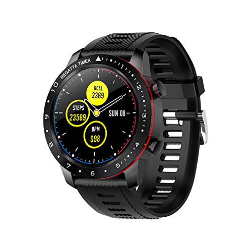 Bluetooth Smartwatch, Vollrunder Touchscreen IP68 wasserdichte Sports Watch mit Herzfrequenz Schlaf Schrittzähler Stoppuhr SMS/Anruf