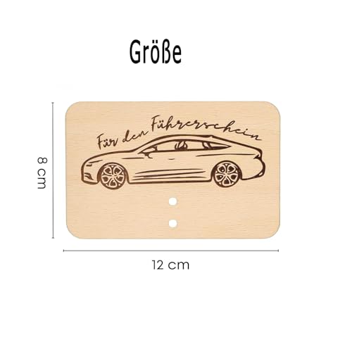 ZESABGE Führerschein Geldgeschenke,Hölzerne Geschenkartikel,Tankgutscheine, ein neues Auto und Tankstellengeschenke eignen sich hervorragend als Überraschungen für Freunde und Familie