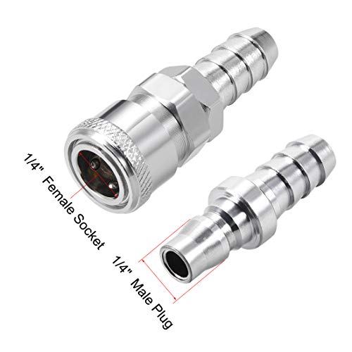 Uxcell A18111300UX0298 Quick Disconnect Set, 13.3Mm Barb Hose, Air Compressor Hose Fitting thumb #2