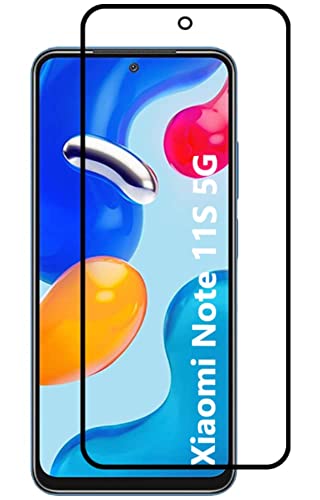 Image of Tempered Glass Screen Protector Compatible for Redmi Note 11S with Edge to Edge Coverage and Easy Installation Kit, Pack of 1, Black