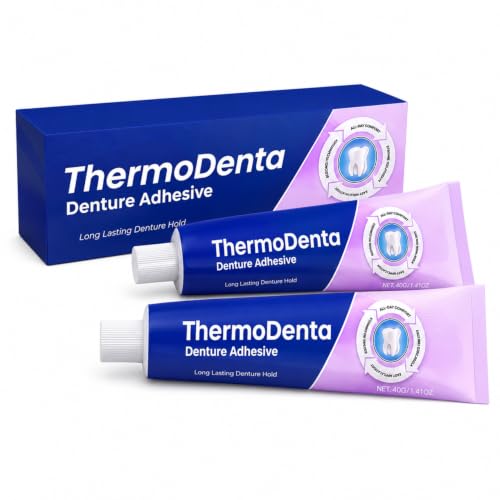 2Pcs Glow Denture Adhesive Thermo Dental Denture Adhesive Thermoplastic Denture Adhesive Extra Strong and Durable Denture-Adhesives Secure Hold for Loose False Teeth Long Lasting Effect