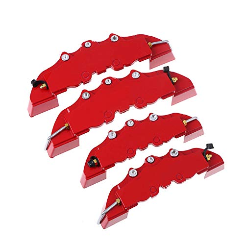 4PCS 3D Universal Red Style Car Disc Brake Caliper Covers Front & Rear Car Caliper Cover
