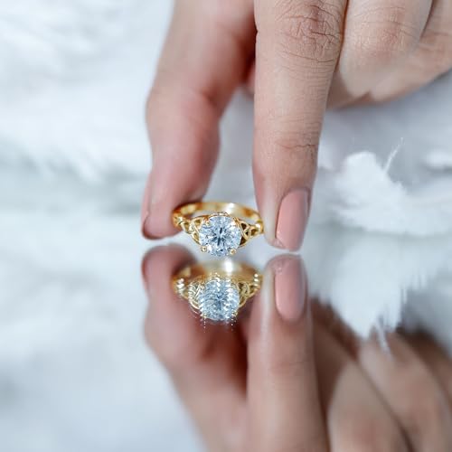 Certified Lab Grown Diamond Celtic Engagement Ring, Ef-Vs Quality, 8 mm Diamond Celtic Knot Ring - Ready To Gift4