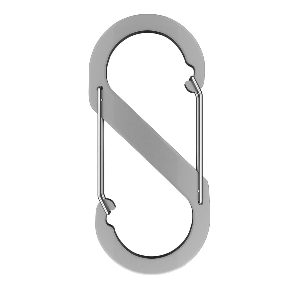 Moschettone in alluminio a forma di S, 88 mm x 40 mm, set da 3, leggero, per campeggio ed escursionismo