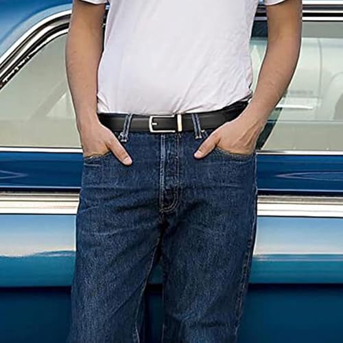 Men's Belt for Men -Duty Casual Everyday Belt for Jeans & Work Pants, Durable Scratch-Resistant Buckle。3