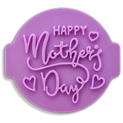 Happy Mothers Day MD03 - Embosser/Stamp for Fondant, Icing, Cupcake, Cake, Decor, Purple Cover