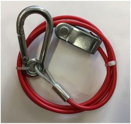 GENUINE MAYPOLE BREAKAWAY Break away CABLE PVC RED WITH CLEVIS PIN FOR IFOR WILLIAMS TRAILER MP502b