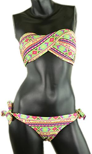 Amazon チューブトップ パッド付 ビキニ バンドゥー 水着 Sw エスニック柄 ビキニ セパレーツ 通販