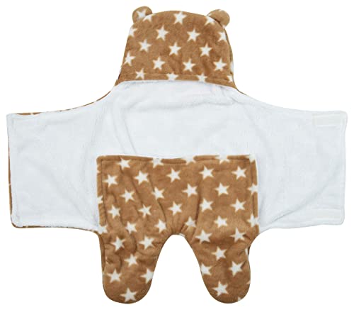 Image of New Born Multi-Purpose Baby Boy's and Baby Girl's Blanket and Sleeping Bag (Brown Grey, 0-6 Months)