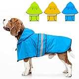 Dolitego Dog Raincoat - Reflective Dog Rain Coat, Waterproof Dog Jacket, Adjustable Dog Rain Jacket