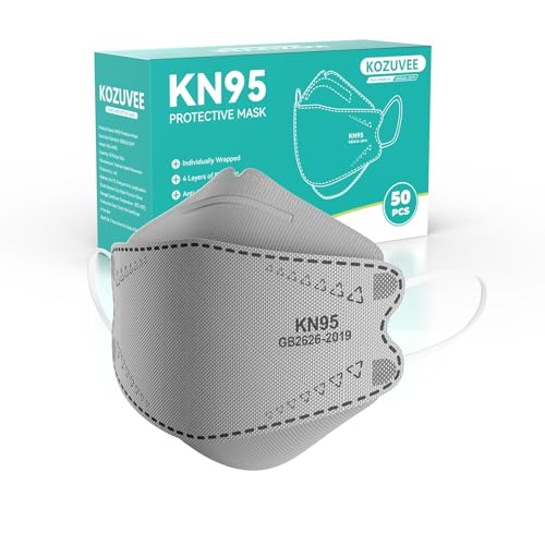 Image of KN95 Face Masks Black for Adults, Individually Wrapped, Breathable Disposable KN95 Mask with Elastic Ear Loop