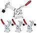 Produktbild Kniehebelspanner Schnellspanner, Horizontal Toggle Clamp Haltekraft Waagrechtspanner Anti-Rutsch Knebelklemme Handwerkzeuge für Schweißen, GH-201B 90Kg/198Lbs Fassungsvermögen (4 Stück)