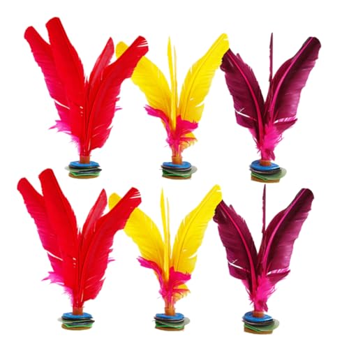 ifundom 6pièces Funny Kicking Shuttlecocks Jouet De Sport pour Étudiants Foot Kicking Shuttlecock Mélangées