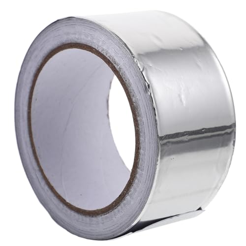 FIXOSHEE 1 rollo Cinta de Aluminio Autoadhesiva de Alta Temperatura para Aislamiento y Reparación de Tuberías y para Eléctricas y Hogar