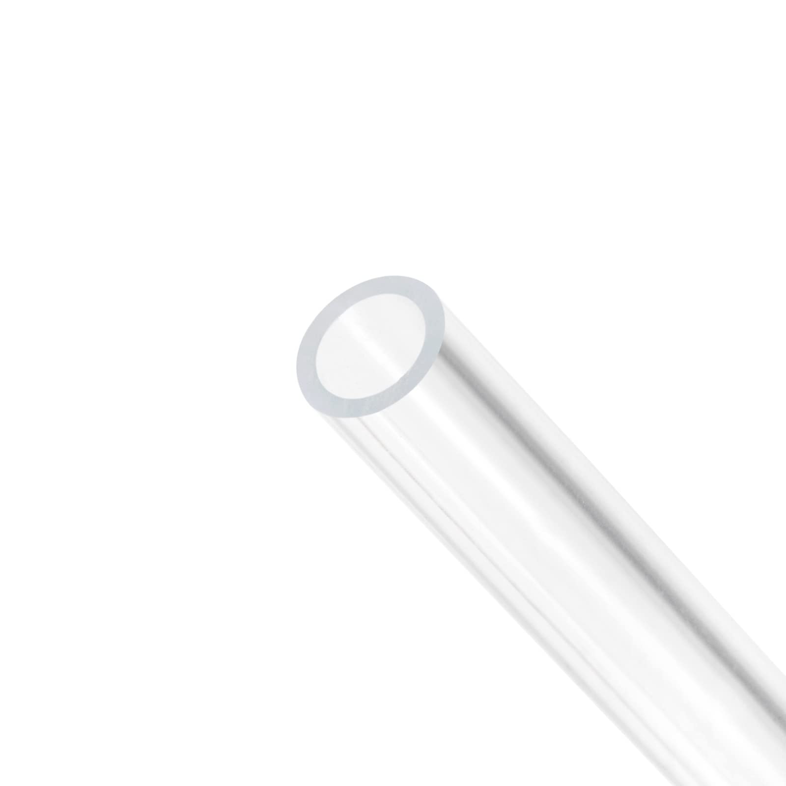 Rebower Clear Acrylic Pipe Rigid Round Tubing, [for Aquarium, Crafts, Lighting Tube] - 1/4