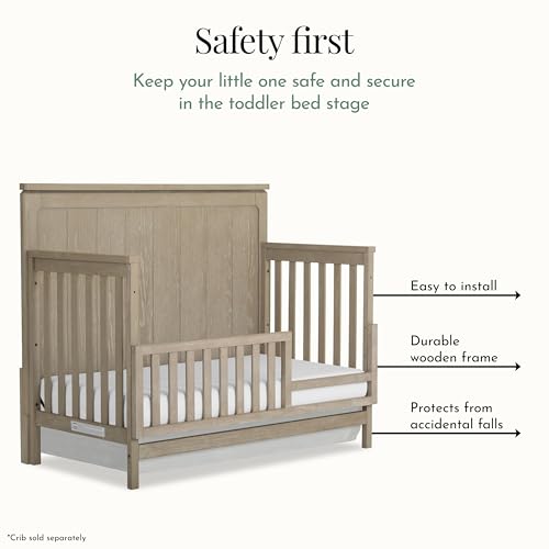 Image of Evolur Full-Size Bed Conversion Rails, Designed & Tested Cribs, Durable Hardwood Build with Secure Mattress Slats, Easy Assembly - Sienna