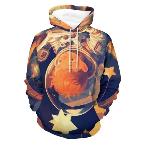 Sweatshirt pullover cosmonautes étoiles sweat à capuche mixte taille S