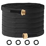 ACOVER Anti-Kink 100FT Non-Expanding Garden Hose, Flexible and Tough, Lightweight and Sturdy for Outdoor, Yard, Lawn, Car Wash, Marine, and Camper Use,and All-Season Use. U.S Standards Brass Fitting